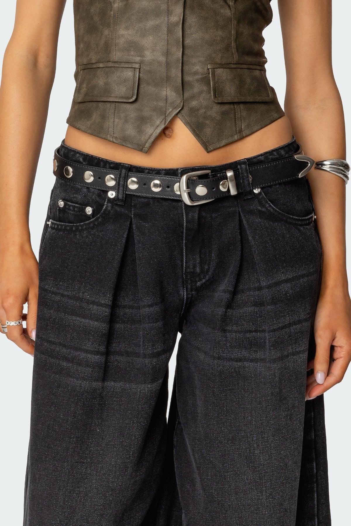 Big Stud Faux Leather Belt Product Image