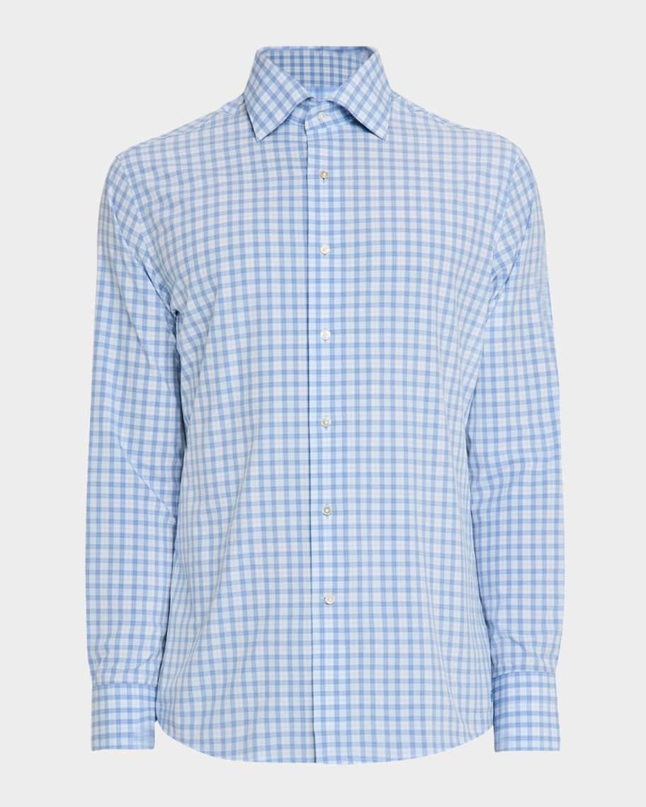 Mens Crafted Coltrane Plaid Performance Poplin Sport Shirt Product Image