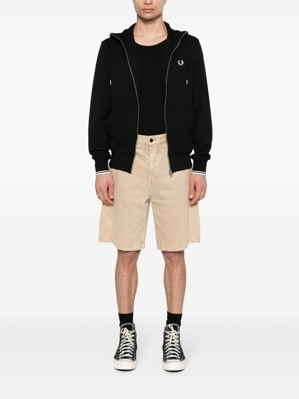 embroidered-logo zip-up jacket Product Image