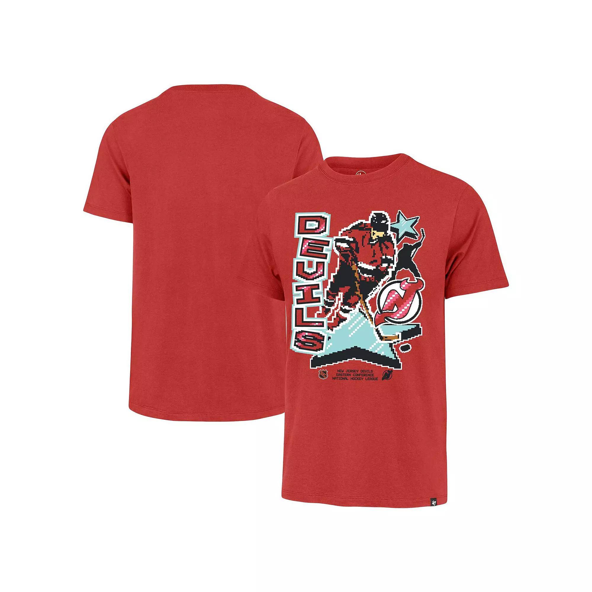 Men's '47 Red New Jersey Devils Lamp Lighter Franklin T-Shirt, Size: 2XL, Nhl Red Product Image