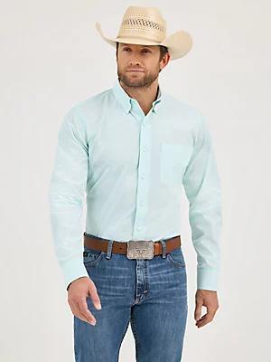 Men's Cody Johnson One Pocket Button Down Shirt in Gray Contrast Product Image