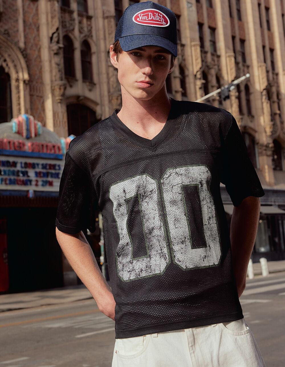 RSQ Mesh Boxy Football Jersey - BLACK Product Image