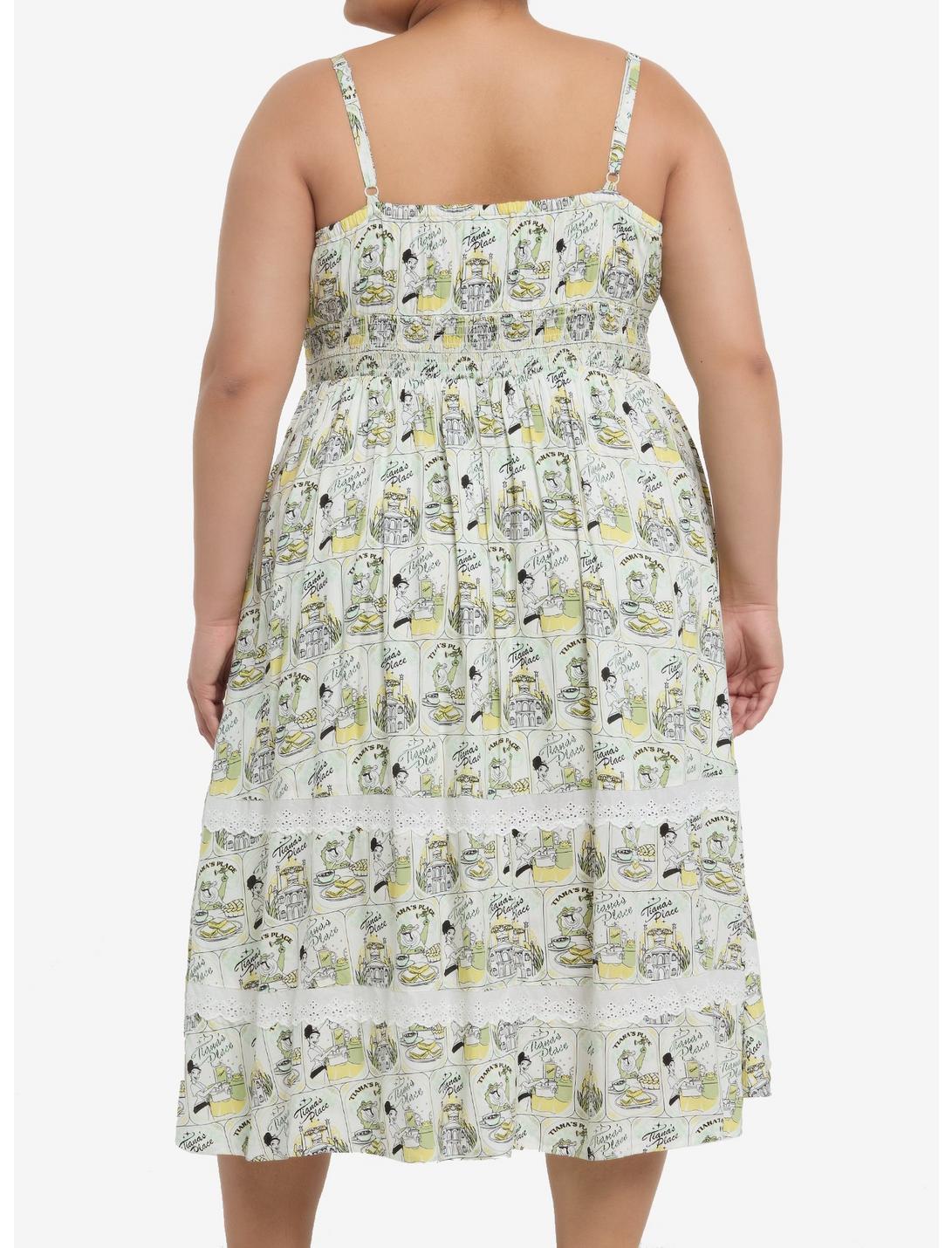 Her Universe Disney The Princess And The Frog Vintage Print Midi Dress Plus Size Product Image
