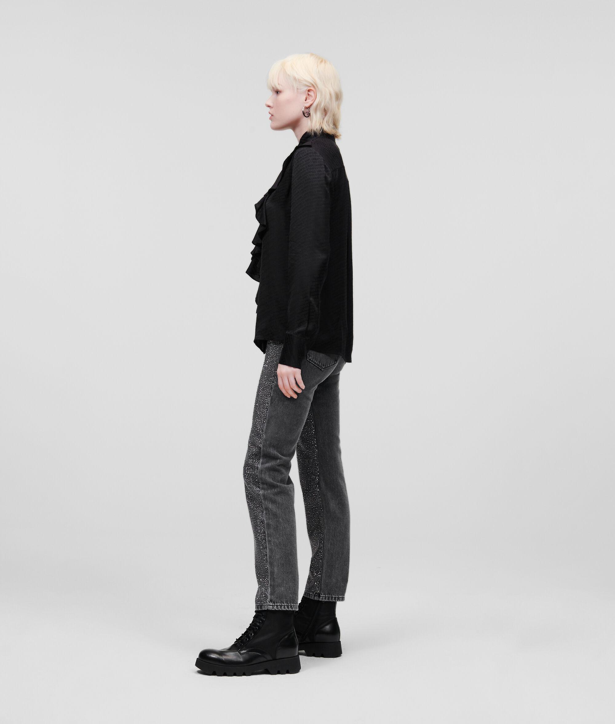 LOGO JACQUARD RUFFLE SHIRT Product Image