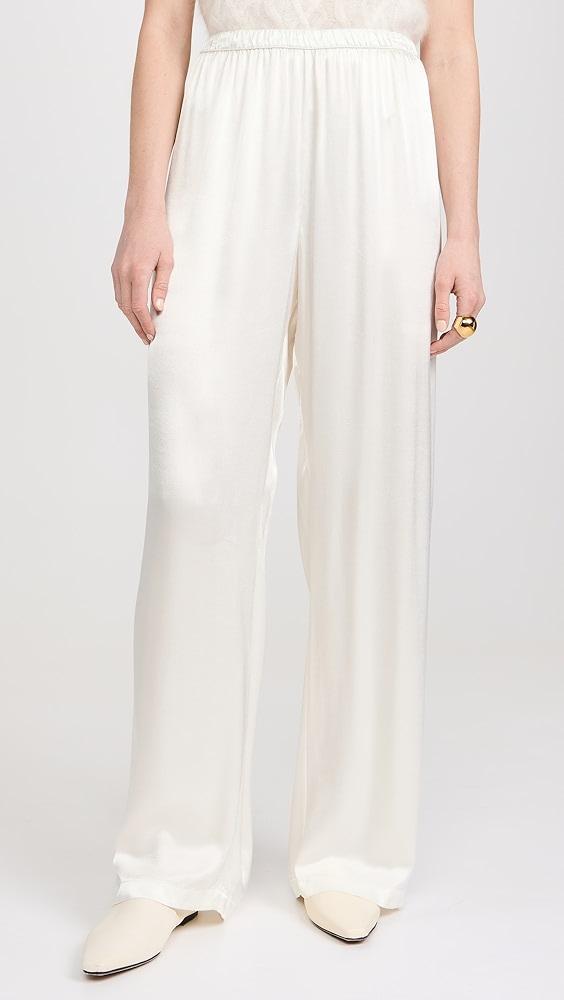 Enza Costa Satin Wide Leg Pants | Shopbop Product Image