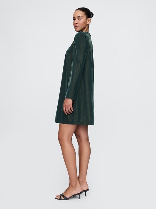 Recycled Velvet Puff-Sleeve Mini Dress Product Image