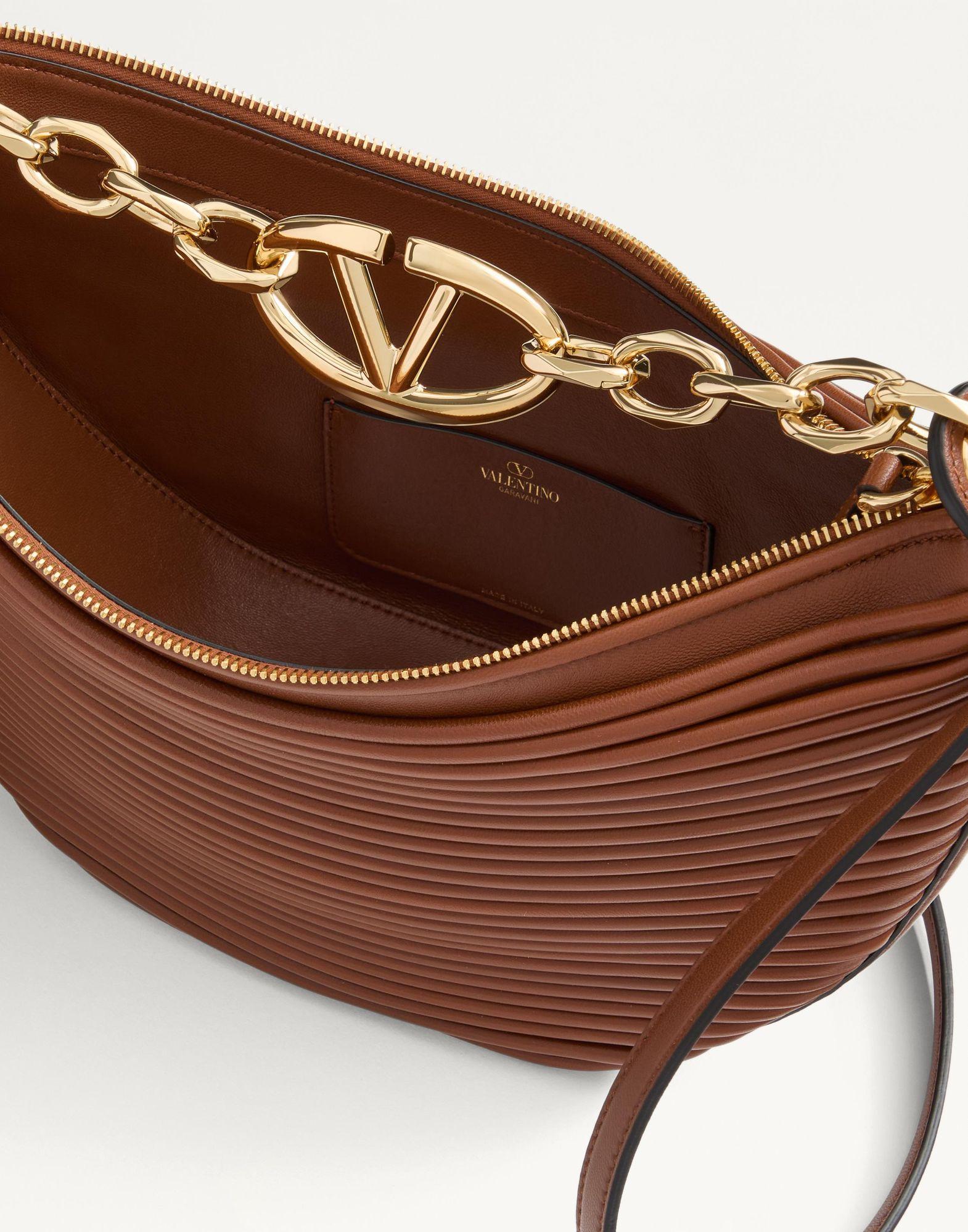 Small Vlogo Moon Hobo Bag In Nappa Leather With Chain Product Image
