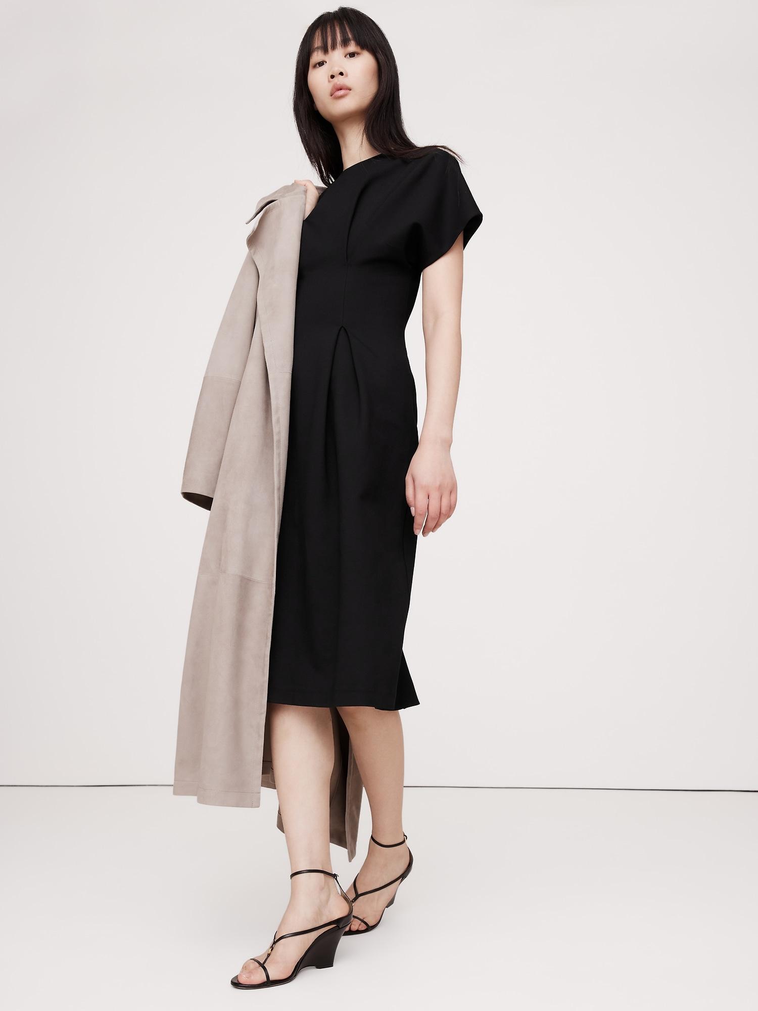 Everywhere Ponte Seamed Midi Dress Product Image
