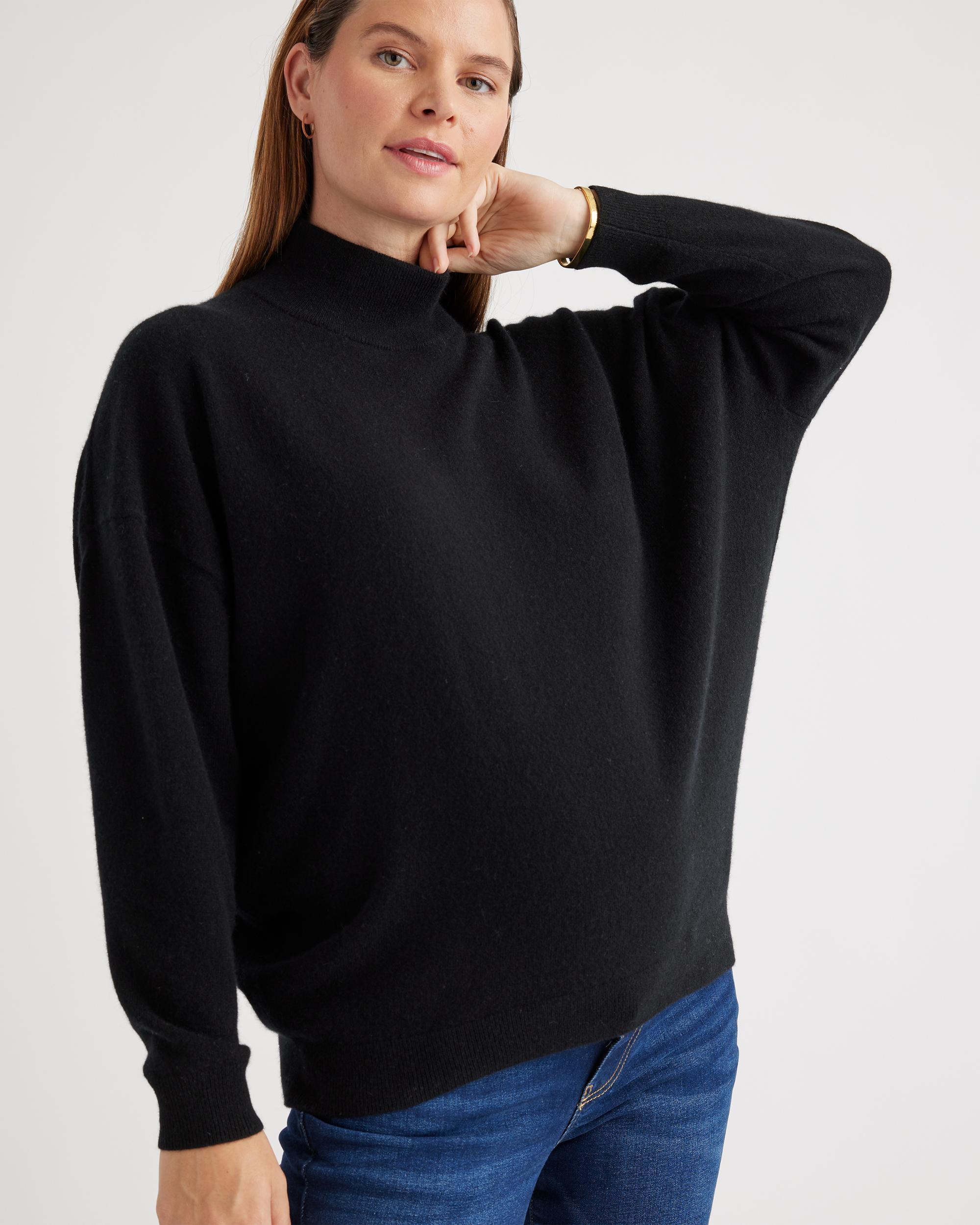 Quince | Women's Mongolian Cashmere Maternity Turtleneck Sweater Product Image