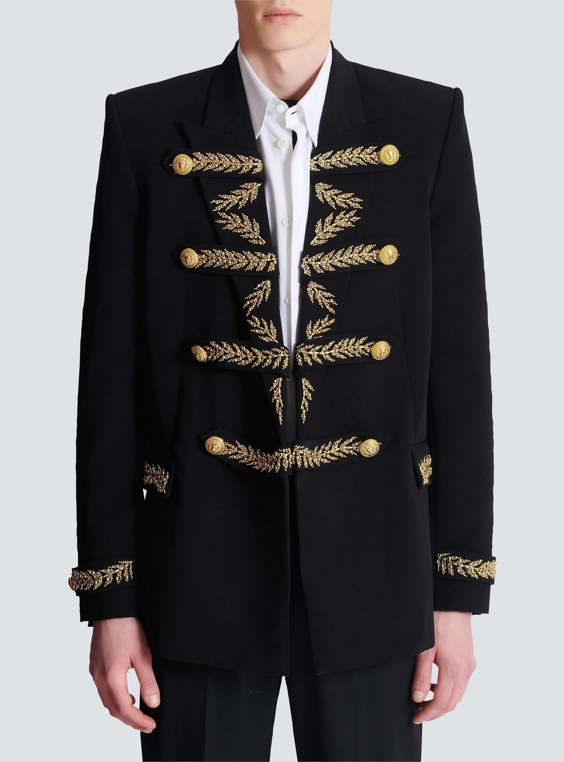 Embroidered crepe jacket Product Image