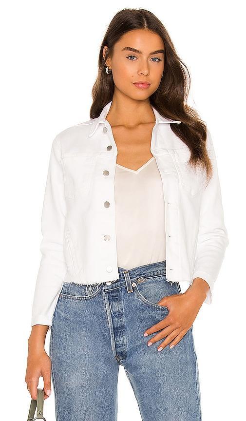 LAgence Janelle Slim-Fit Raw Denim Jacket Product Image
