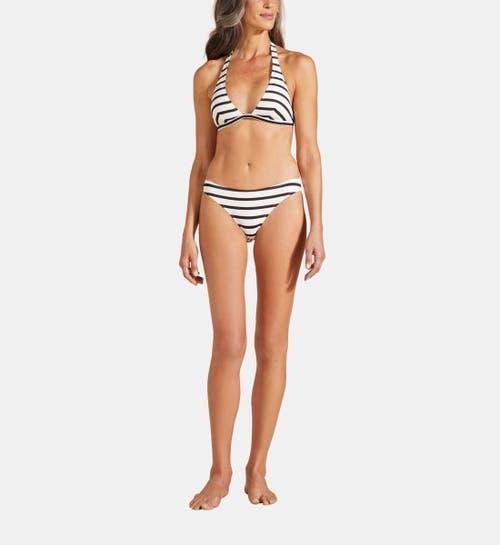 Womens Striped Halter Bikini Top Product Image