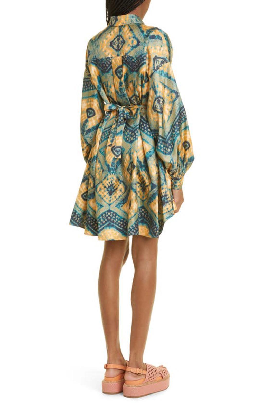 Jude Constellation Silk Mini Shirtdress Product Image