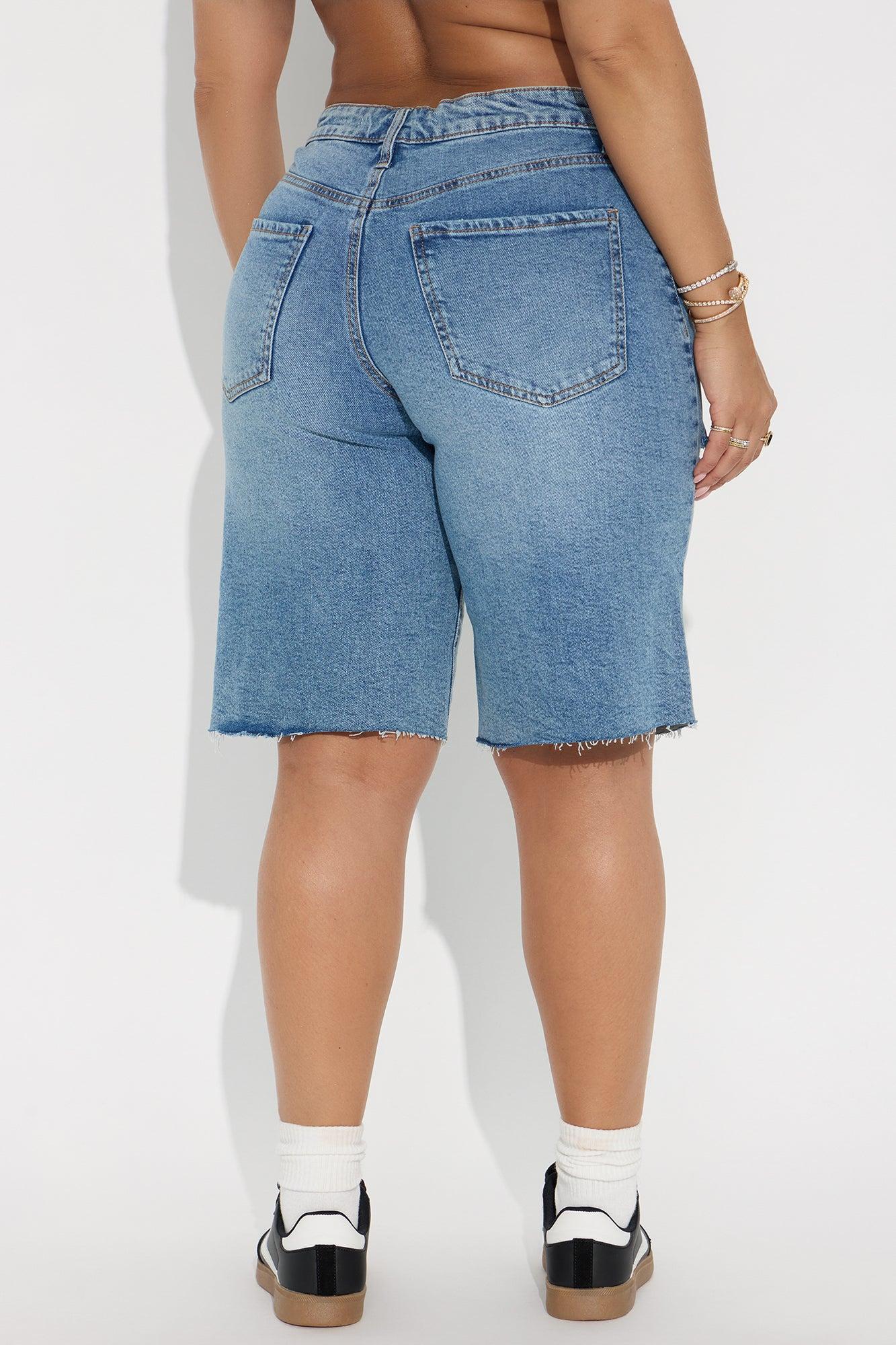 Boardwalker Bermuda Denim Shorts - Medium Wash Product Image