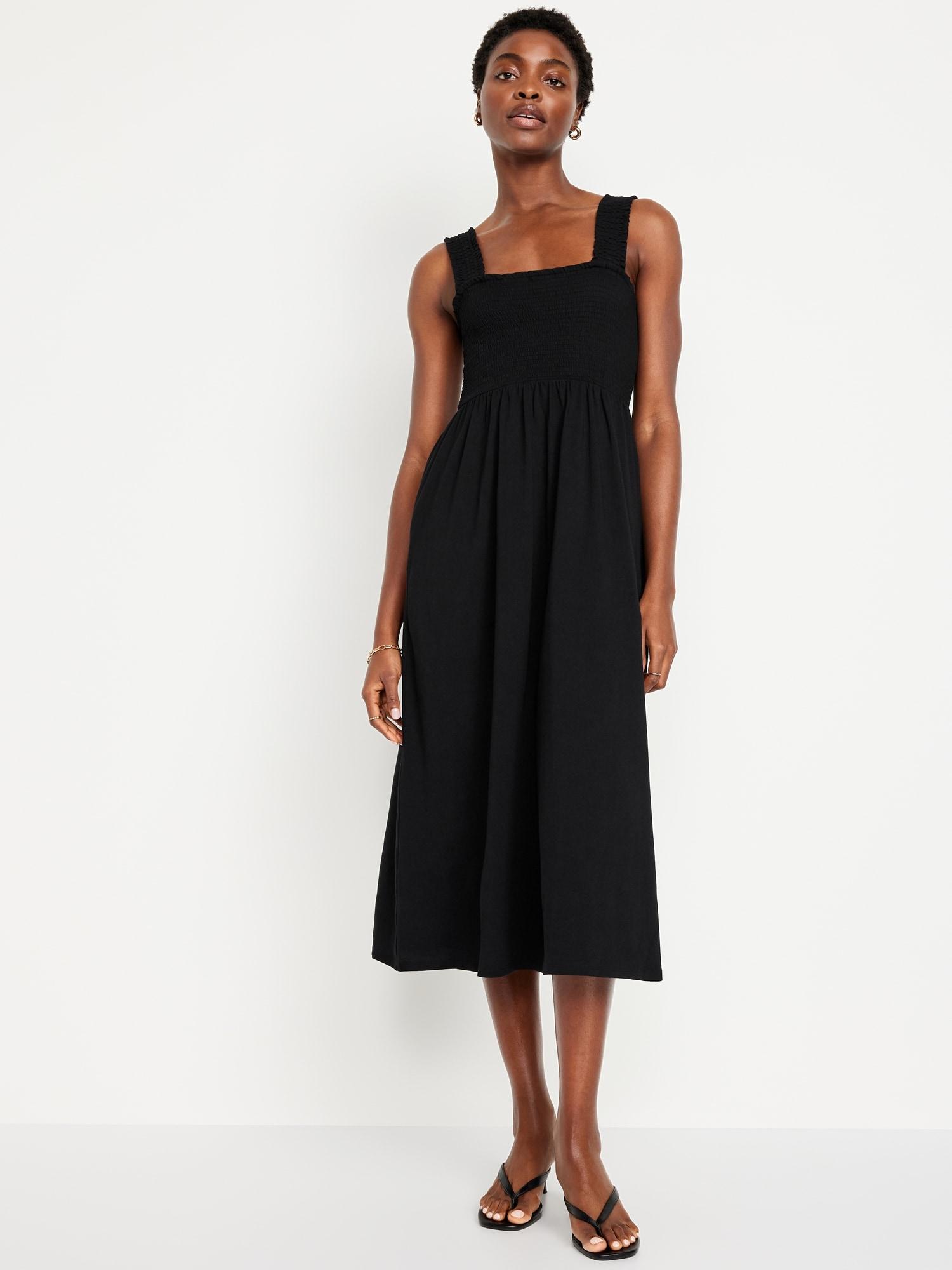 Fit & Flare Smocked Midi Dress Product Image