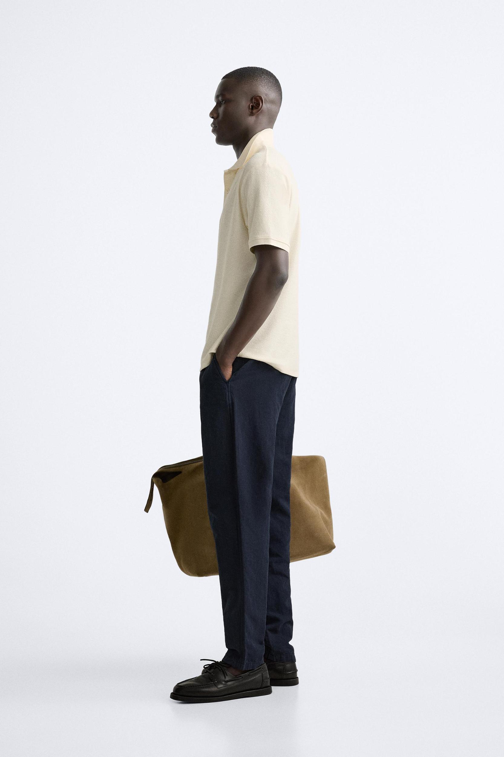 TEXTURED BOUCLÉ POLO SHIRT Product Image