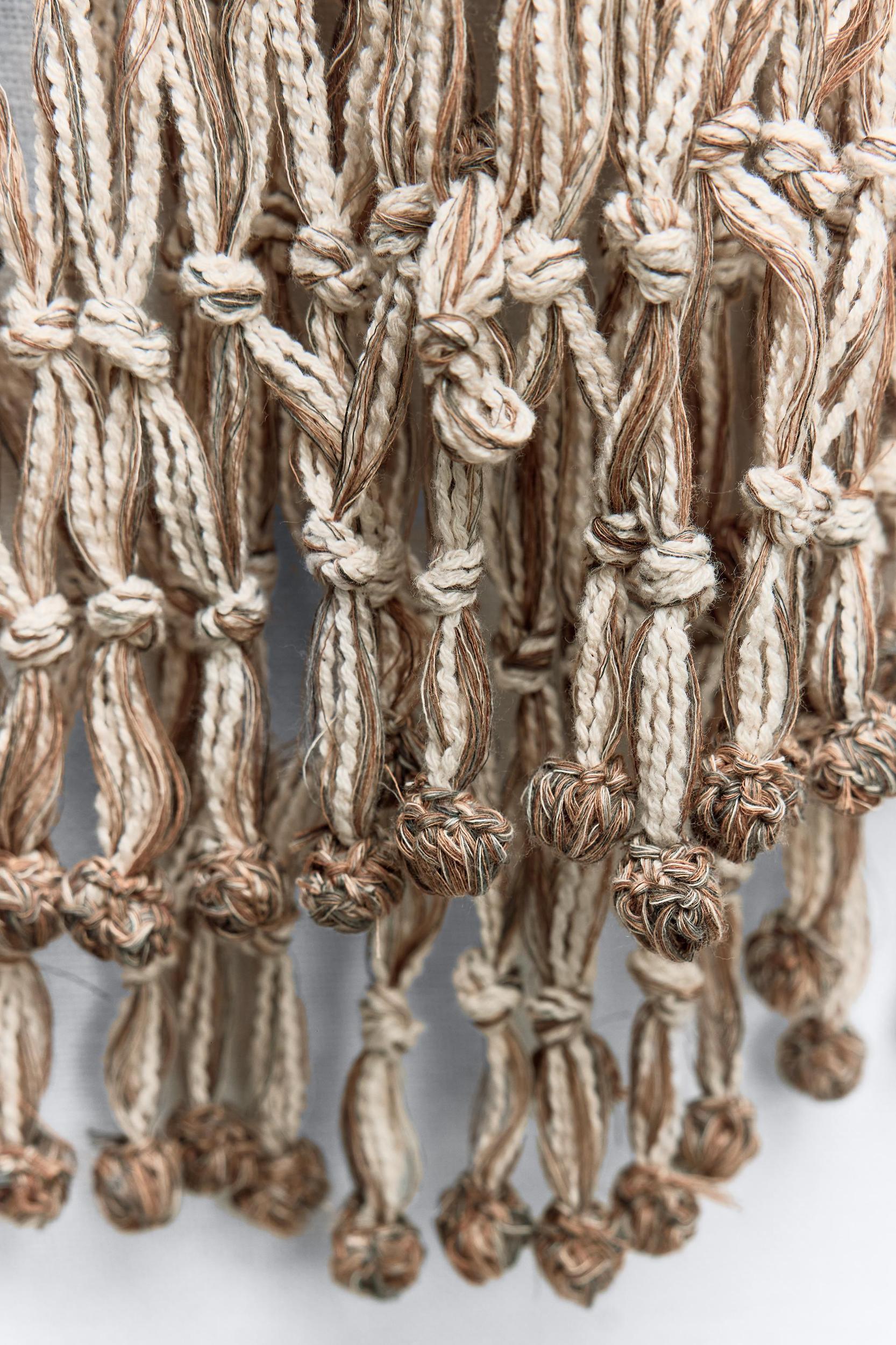TASSELED CROCHET KAFTAN DRESS Product Image