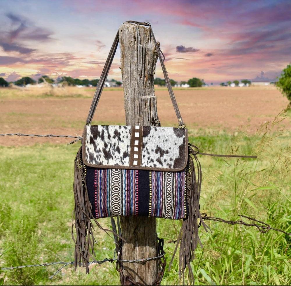 Southwestern Cow on Hair Hobo Bag* Product Image