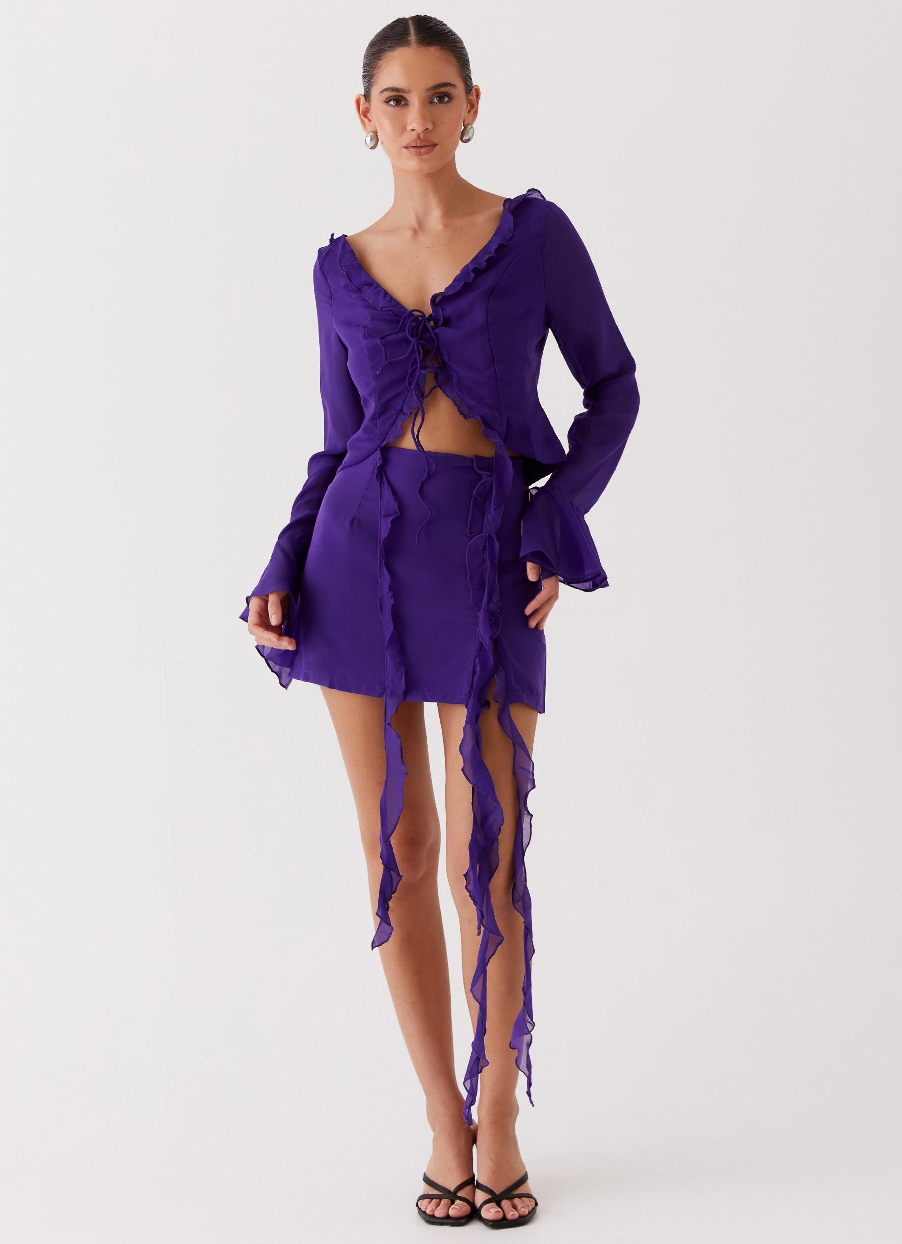 My Favourite Part Mini Skirt - Violet Product Image