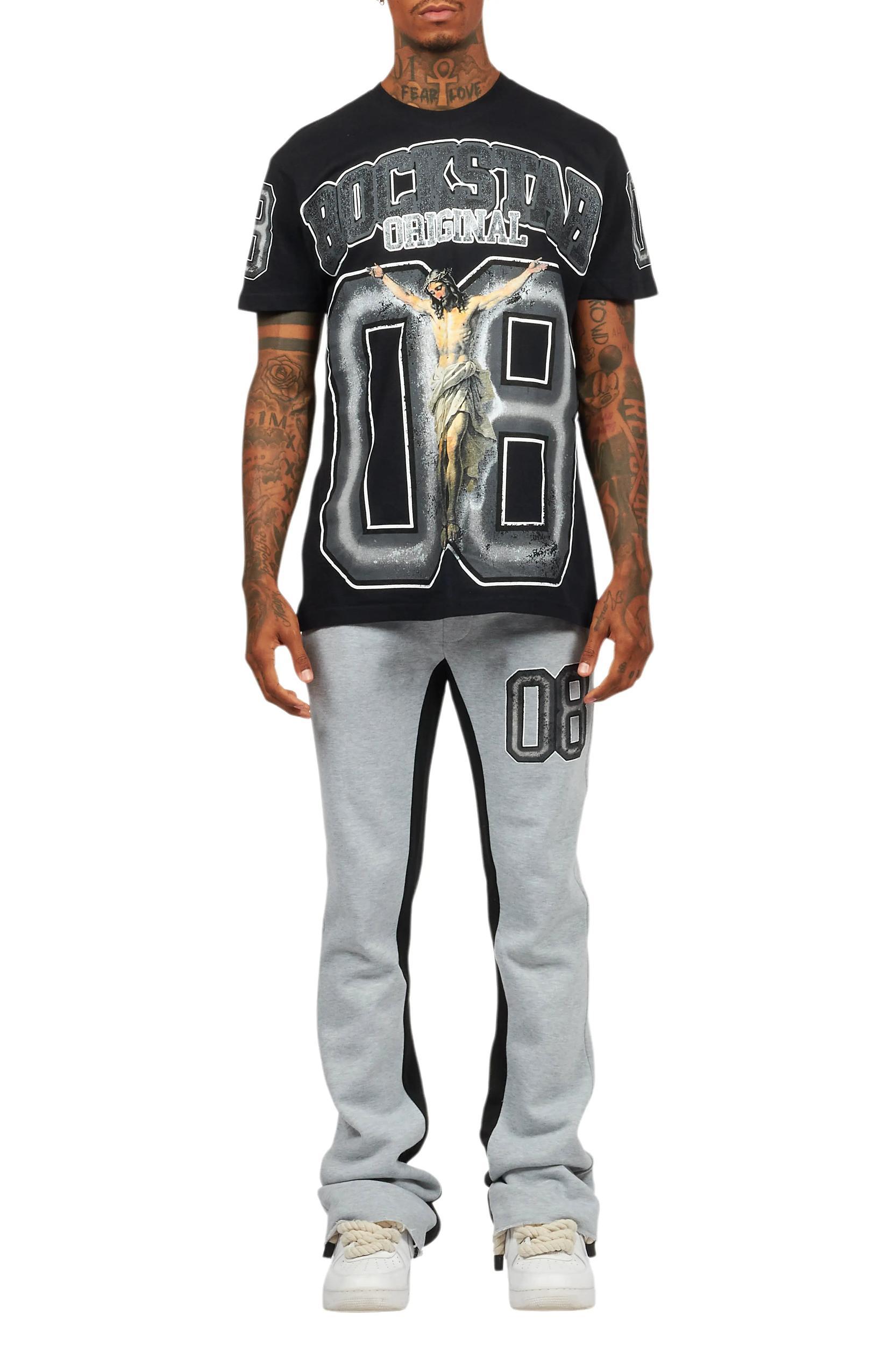 Fields Black/Grey T-Shirt/Baggy Stacked Track Set Male Product Image