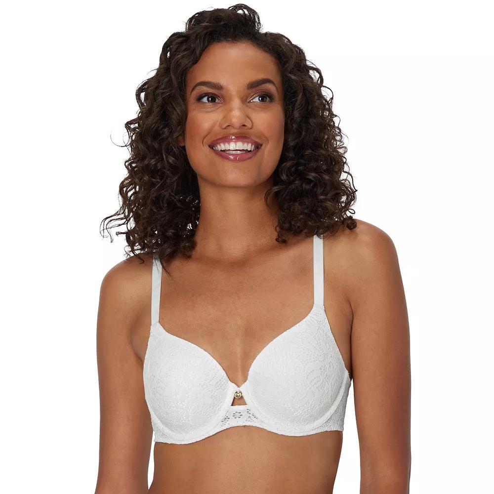 Women's Maidenform One Fab Fit Custom Lift Underwire Bra DM2423, Size: 40 B, White Lace Product Image