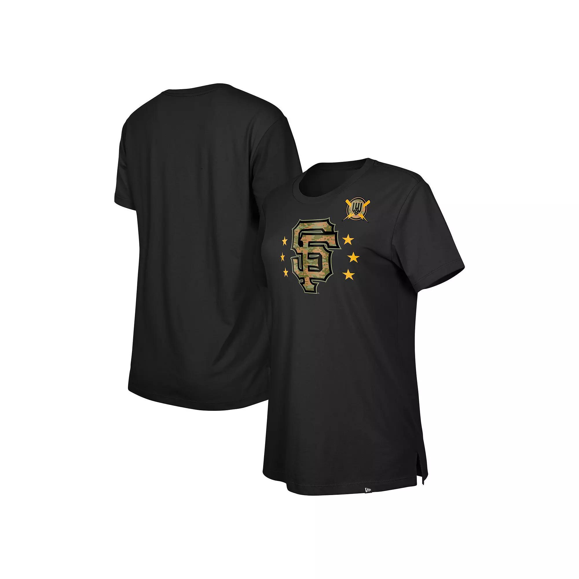 Women's New Era Black San Francisco Giants Armed Forces Day T-Shirt, Size: Medium Product Image