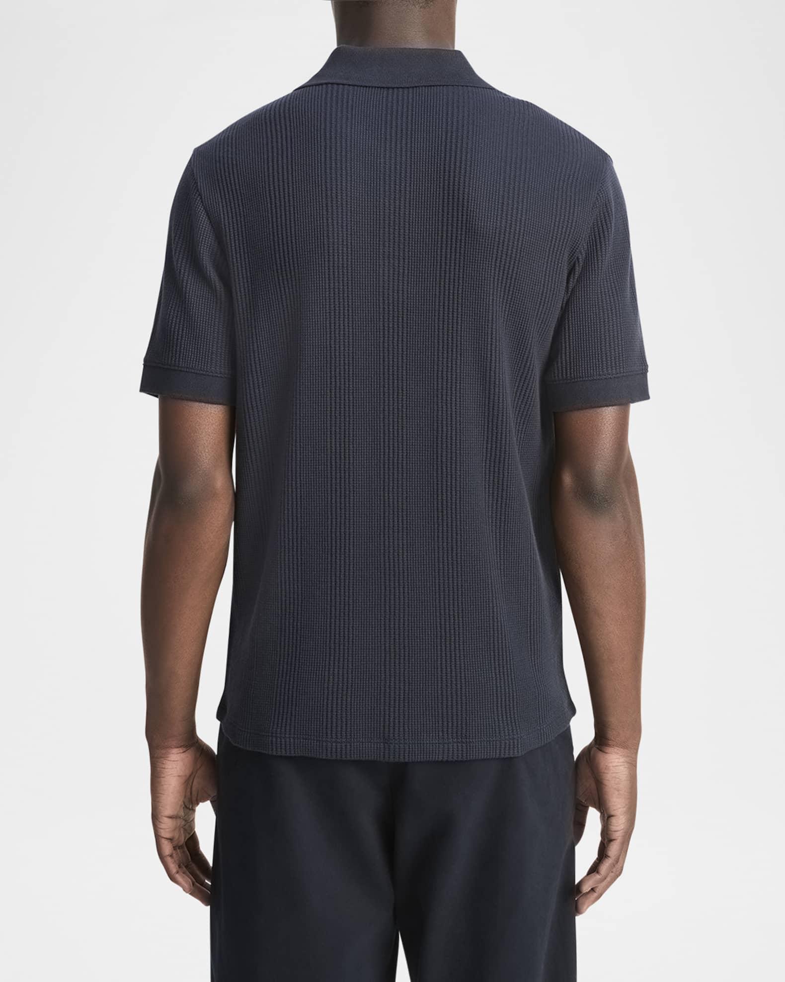 Men's Variegated Textured Stripe Polo Shirt Product Image