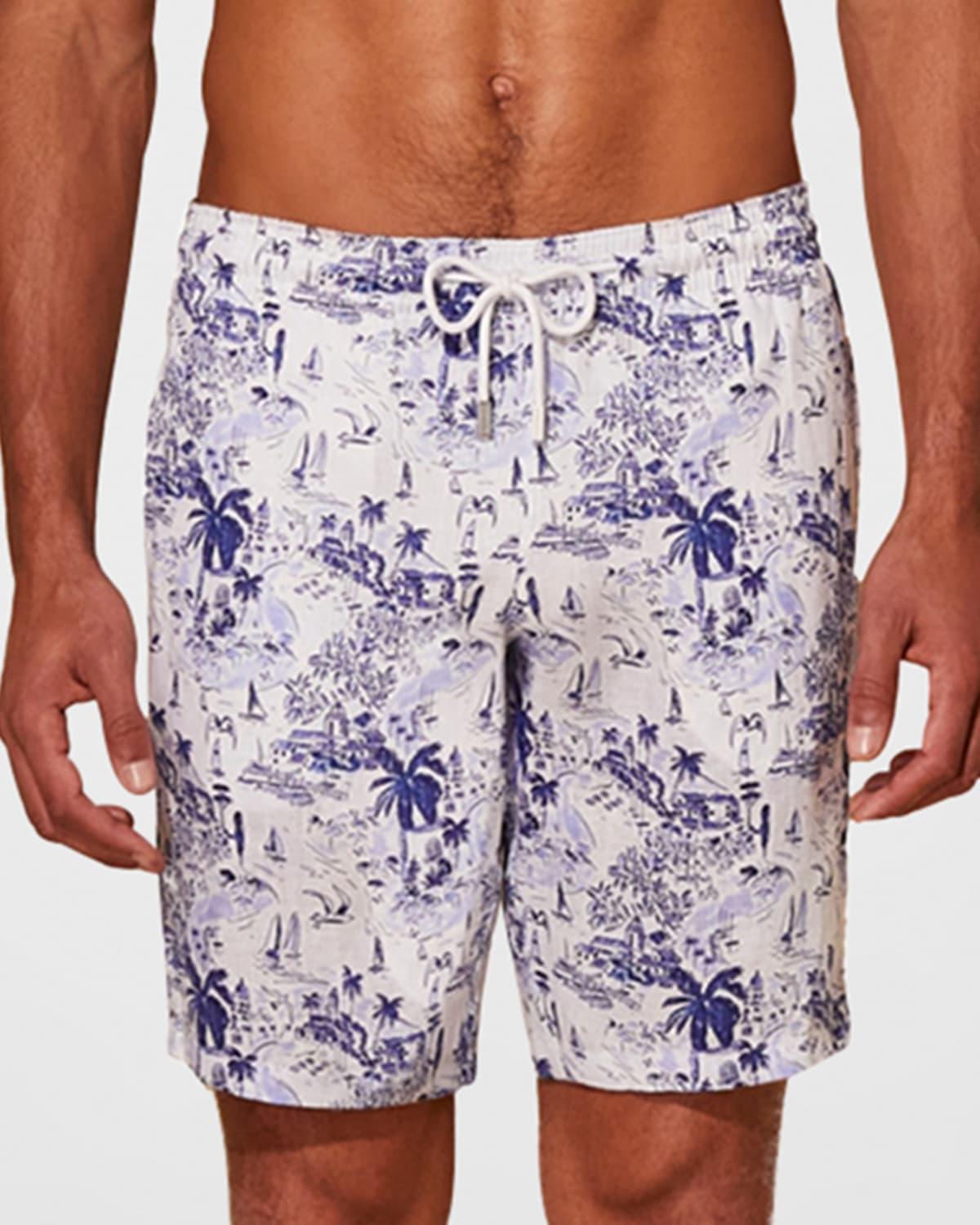 Mens Riviera Linen Bermuda Shorts Product Image