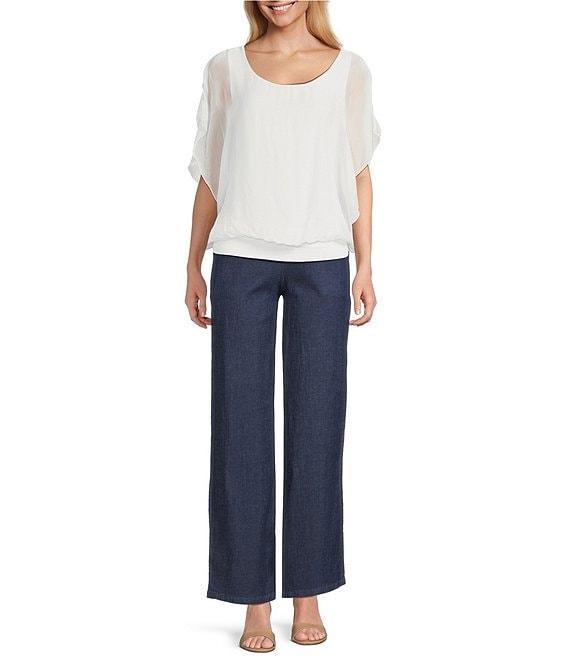 M Made in Italy Cotton Straight Leg Pants Product Image