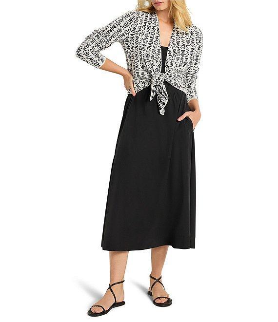 NIC + ZOE Active Tech Stretch Mixed Media Square Neck Sleeveless Dress Product Image