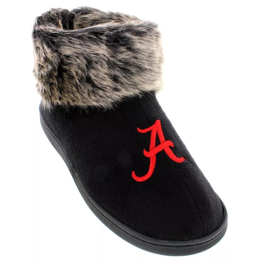 Alabama Crimson Tide Women's Faux Fur Boot Slippers, Size: XL, Black Product Image