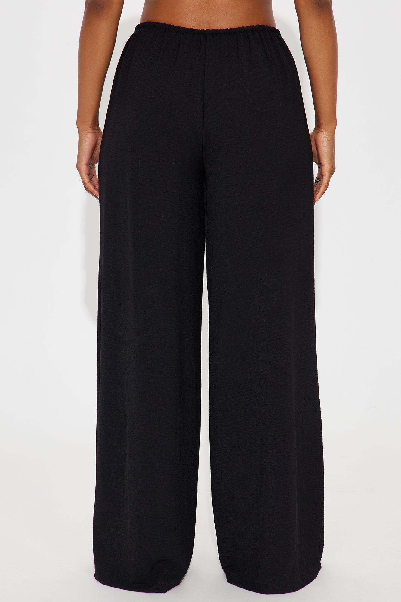 Running Errands Wide Leg Pant 32″ - Black Product Image