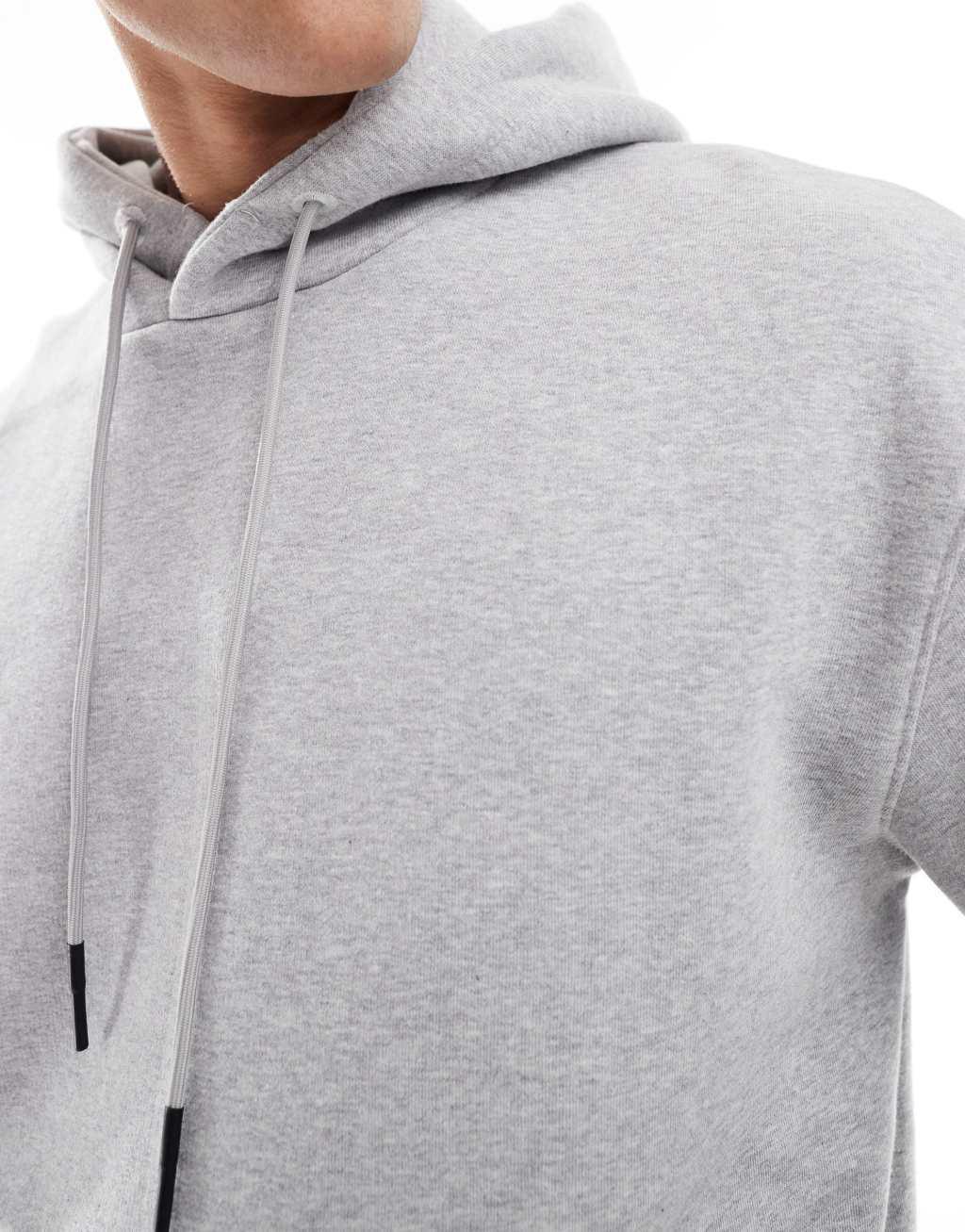 Bershka basic hoodie in gray Product Image