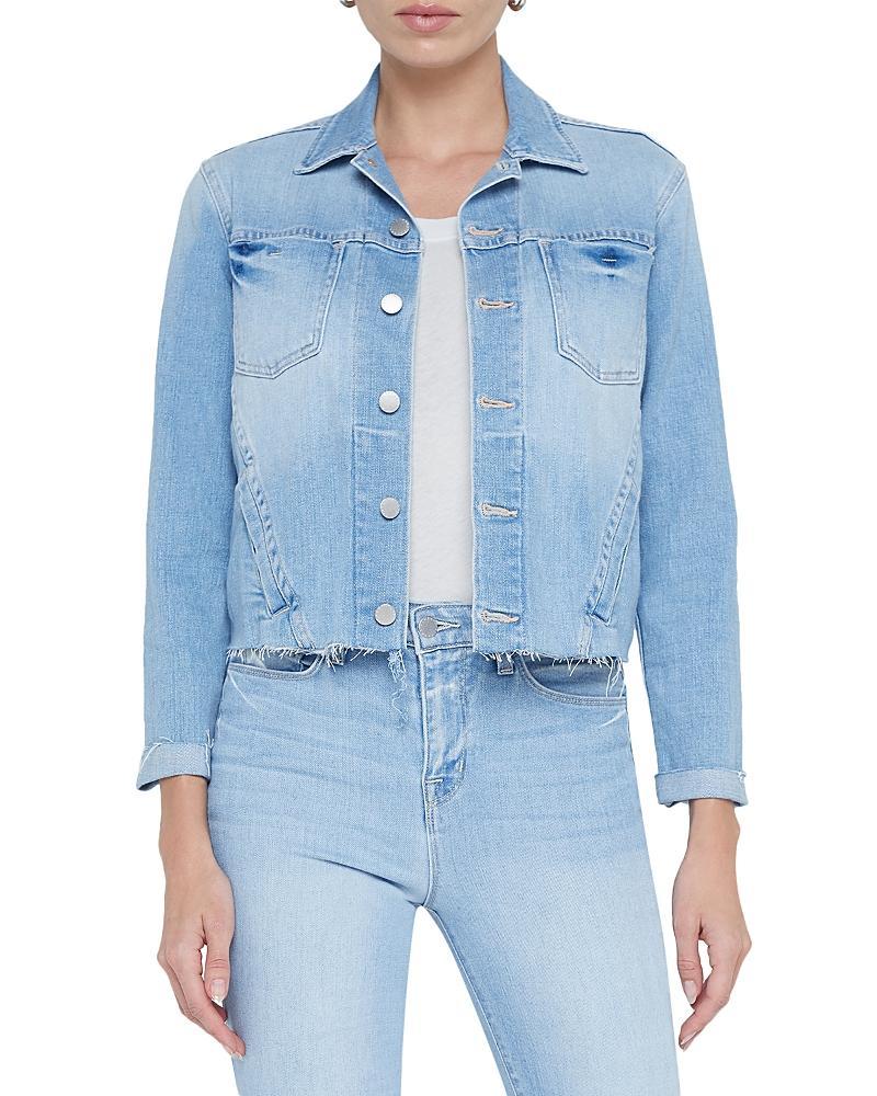 LAgence Janelle Slim-Fit Raw Denim Jacket Product Image