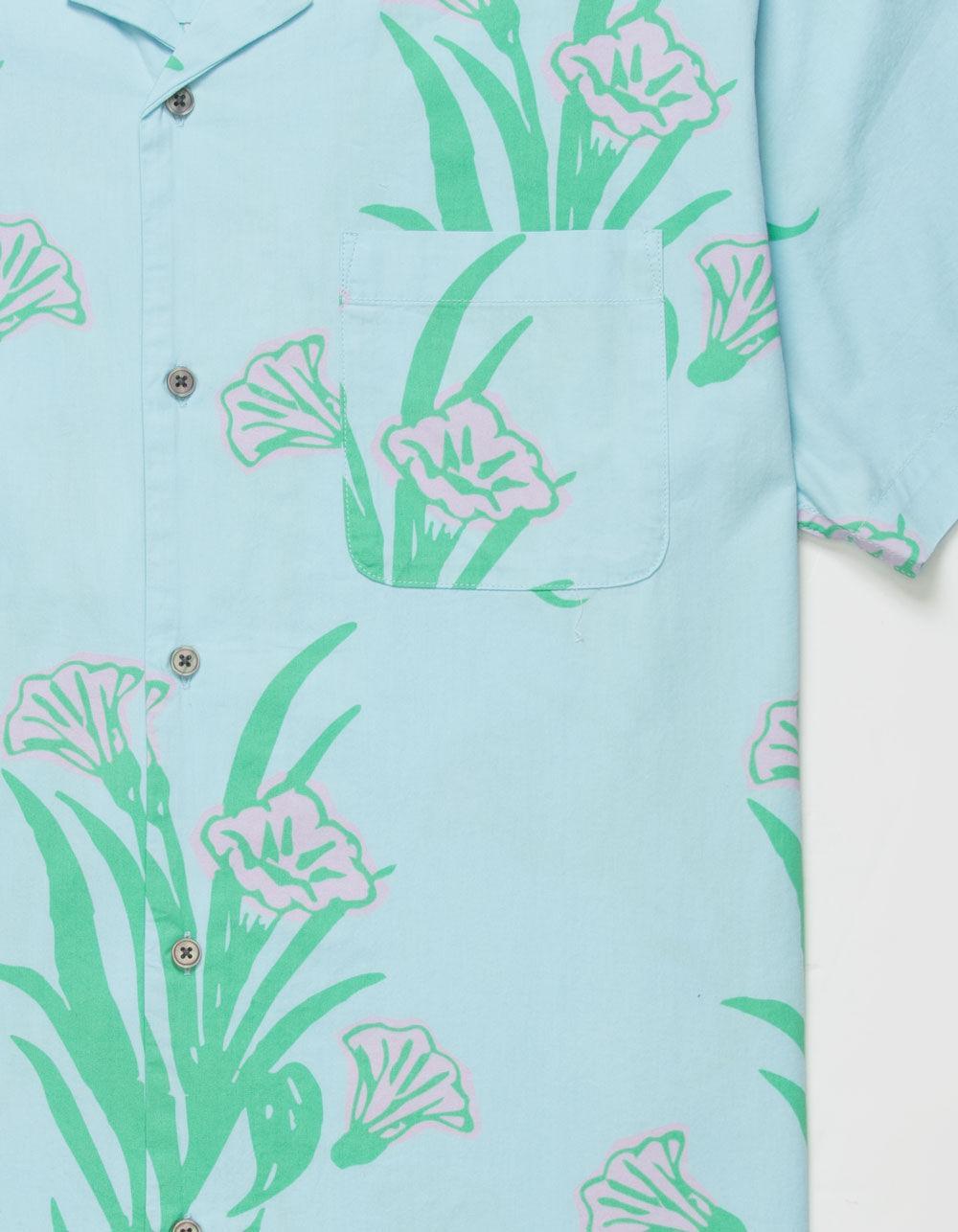 OBEY Loa Mens Button Up Shirt - BLUE Product Image