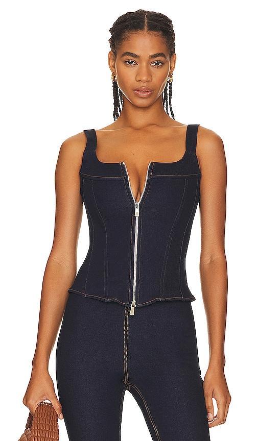 Womens Rainy Denim Corset Product Image