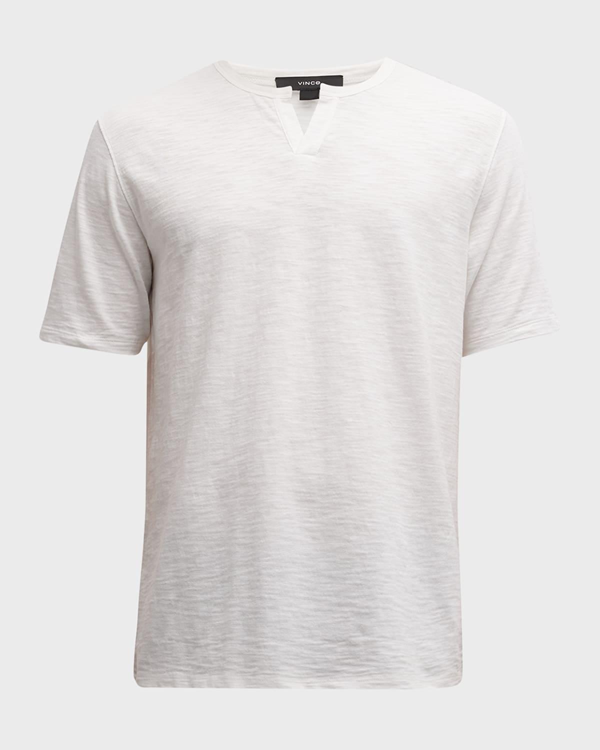Vince Slub Split Neck Short Sleeve Tee Product Image