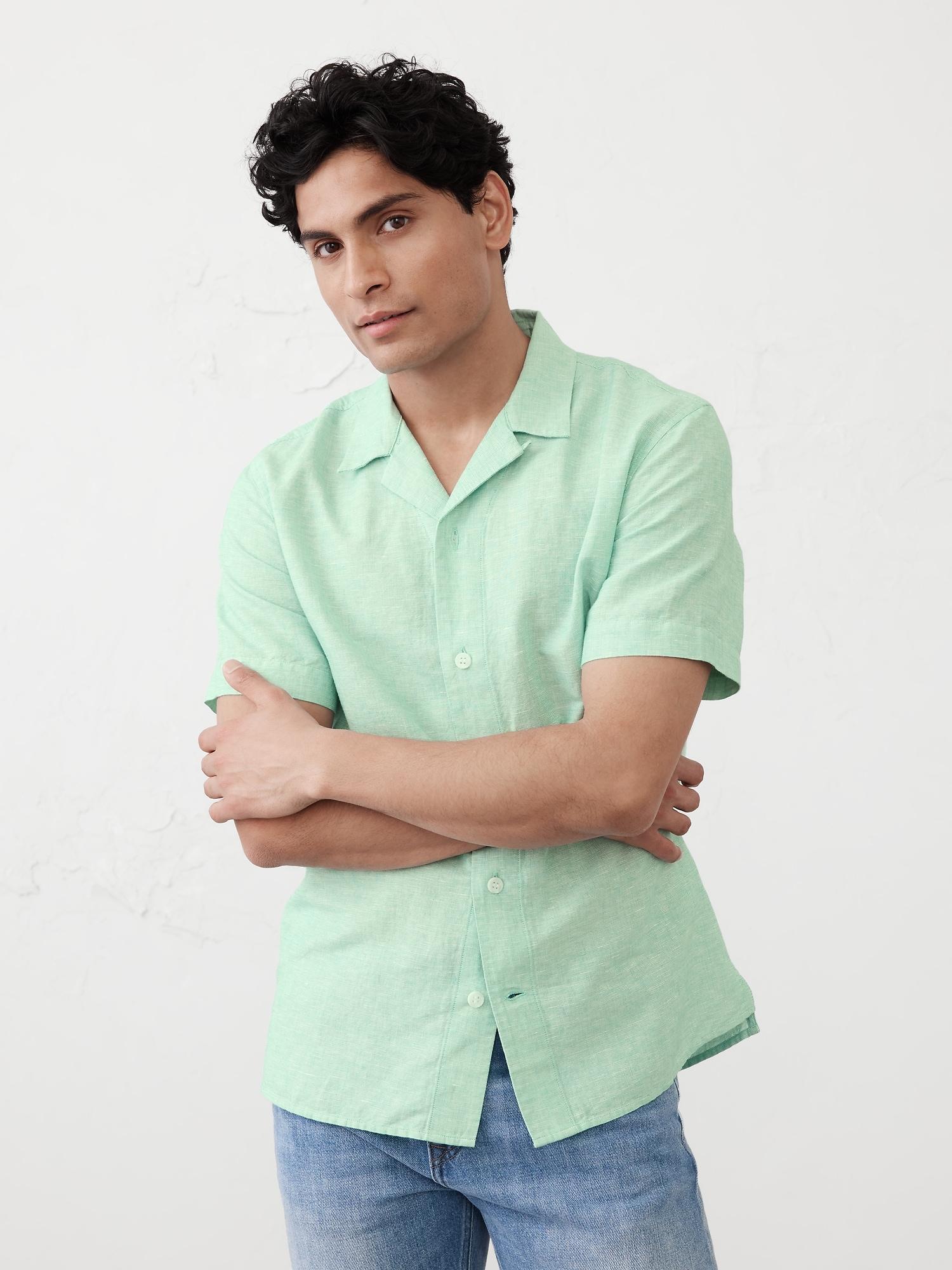 Linen-Blend Resort Shirt Product Image
