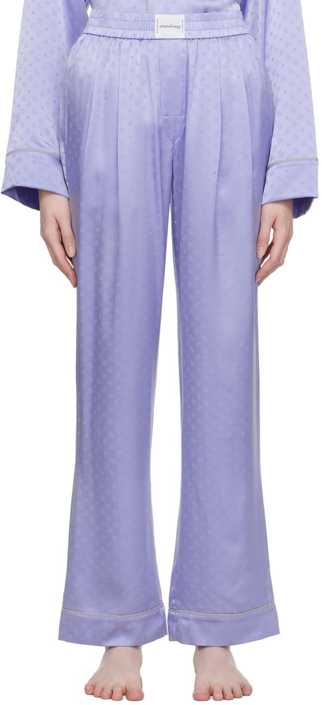 ALEXANDER WANG T Blue Pleated Pyjama Pants Product Image