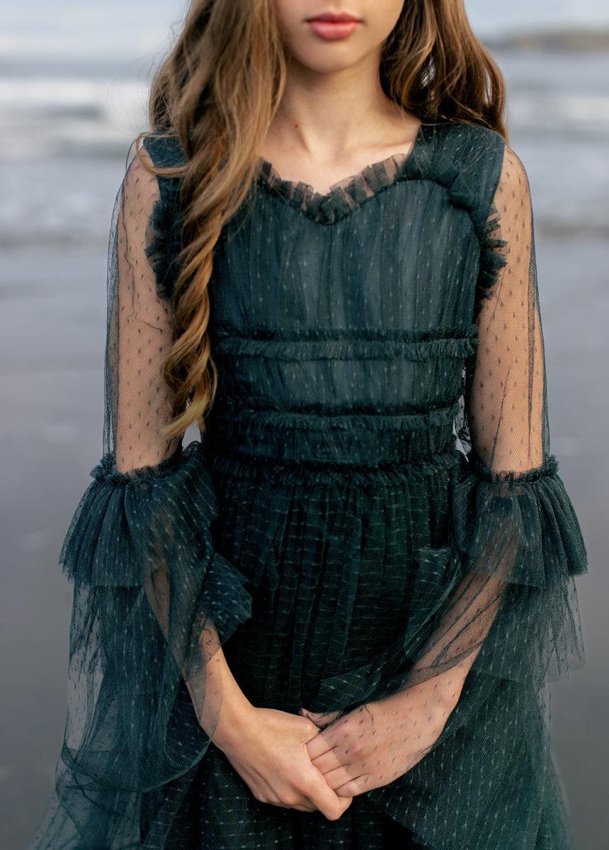 Halsey Impact Dress in Deep Spruce Girls Product Image
