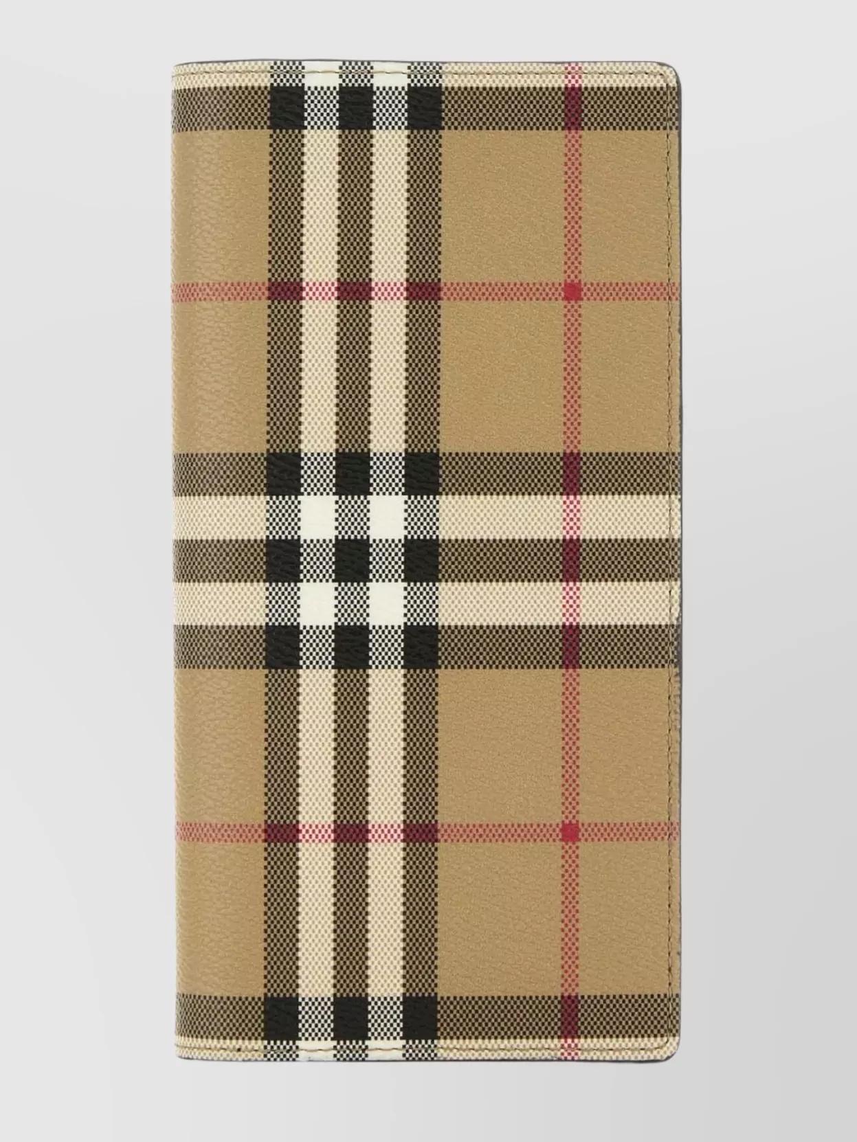 BURBERRY Canvas Checkered Bifold Wallet Product Image