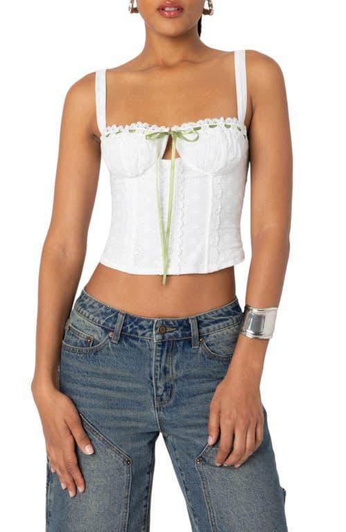 Edikted Garden Girl Ribbon Eyelet Corset Product Image