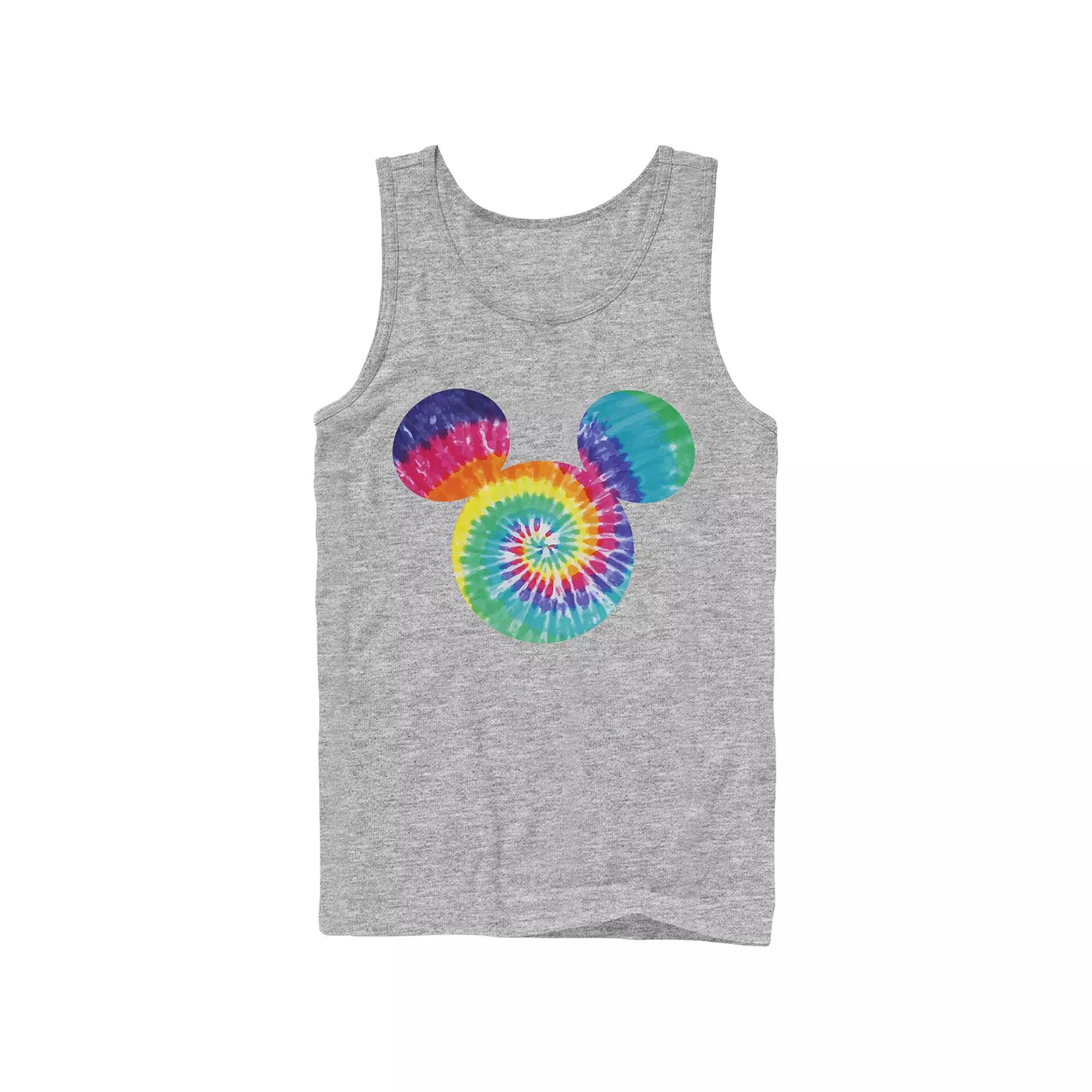 Disney's Mickey And Friends Mickey Men's Tie-Dye Fill Tank Top, Size: Large, Athletic Grey Product Image