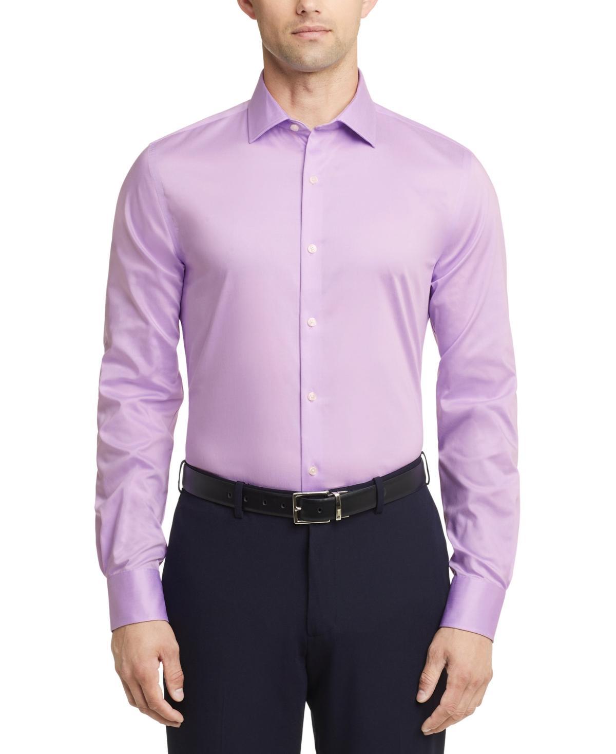 Tommy Hilfiger Mens Th Flex Slim Fit Wrinkle Free Stretch Twill Dress Shirt Product Image
