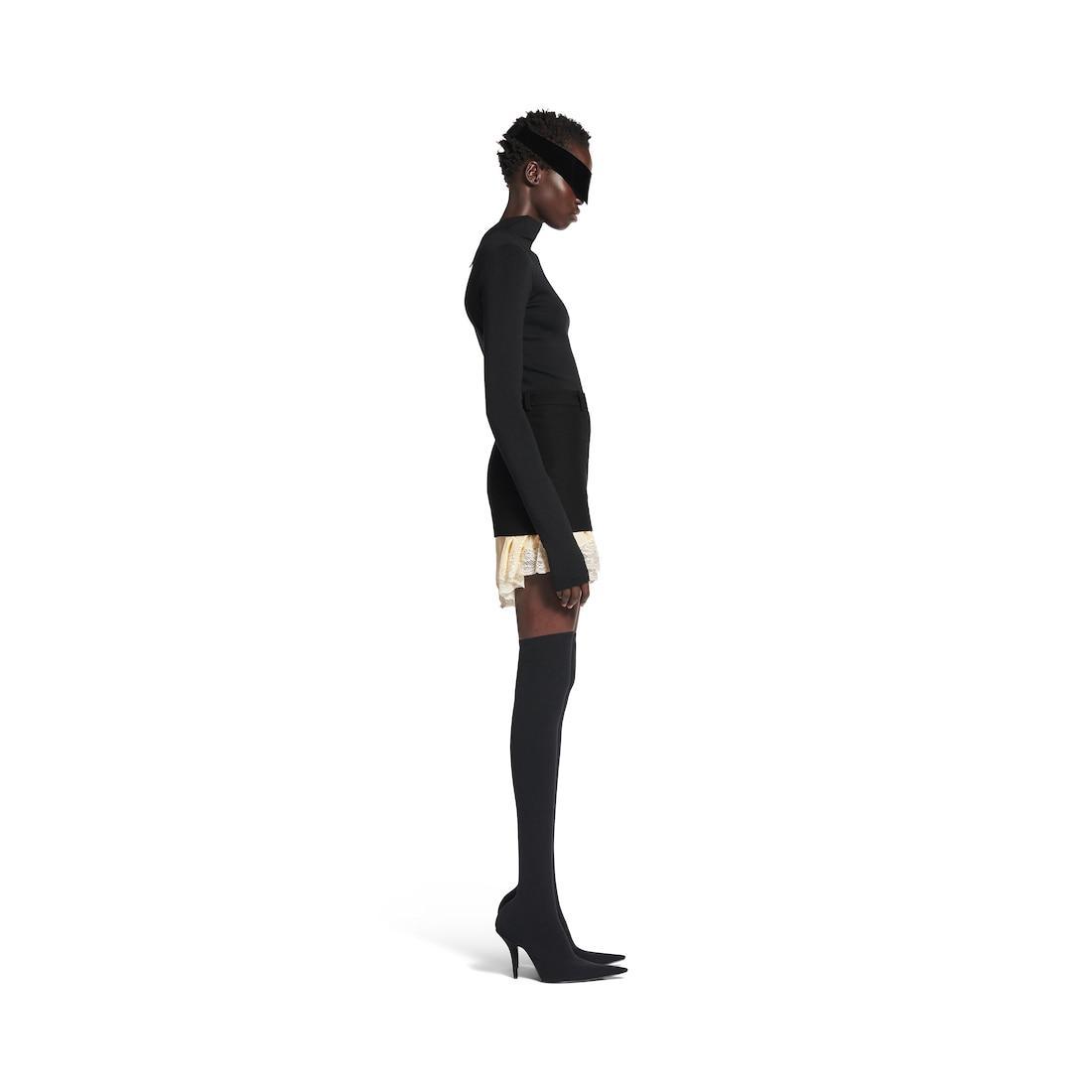 Women's Lingerie Mini Tailored Skirt in Black Product Image