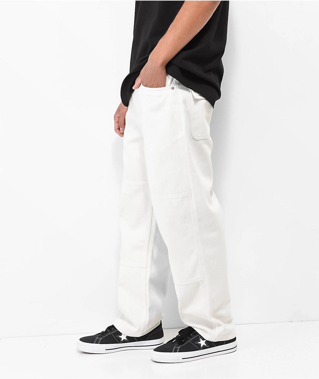 Empyre Skate Denim Cream Carpenter Pants Product Image