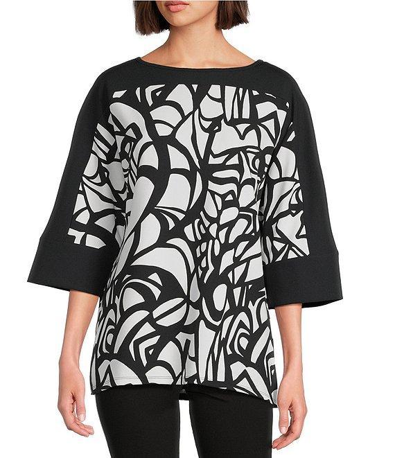 Slim Factor by Investments Boat Neck 3/4 Sleeve Dolman Top Product Image