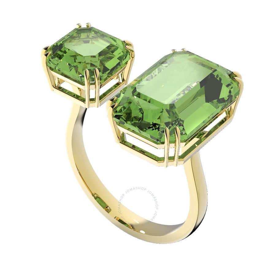 SWAROVSKI Millenia Cocktail Ring Gold Shiny Peridot In Green Product Image