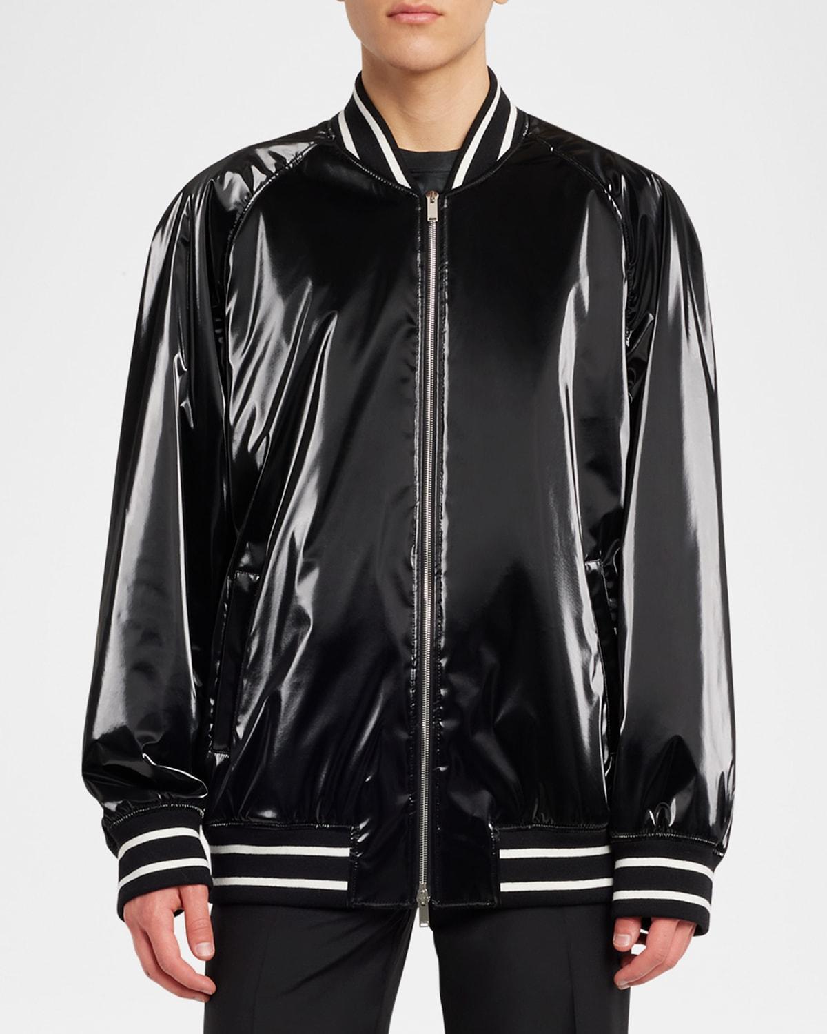 Men's Liquid Vinyl Bomber Jacket Product Image