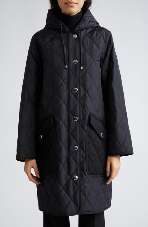 Roxby Quilted Top Coat with Hood Product Image